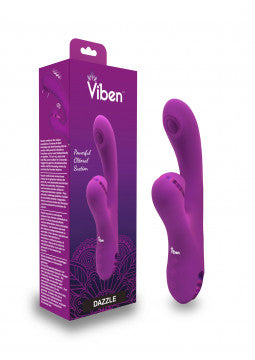 Dazzle - Berry - Rechargeable Thumping and Suction Rabbit