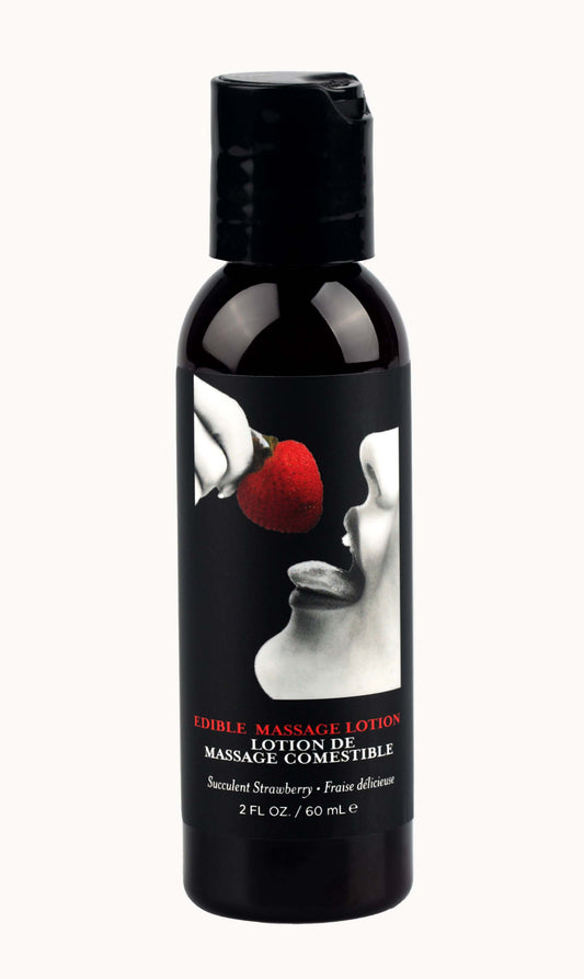 Edible Massage Lotion - Strawberry - 8 Fl. Oz.