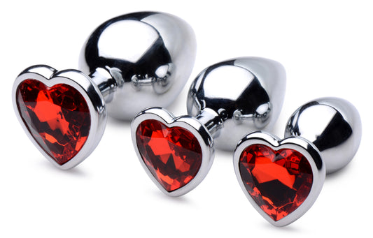 "Red Heart Gem Anal Plug Set BTYS-AG694"