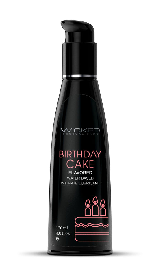 Aqua Birthday Cake Flavored Water Based Intimate  Lubricant - 2 Fl. Oz.