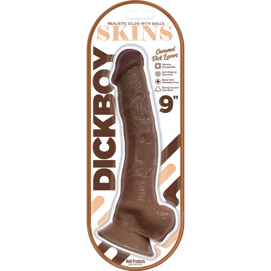 Dickboy - Skins - Dildo With Balls - 9 Inch -  Caramel Dick Lovers HP3364