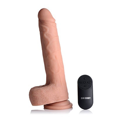 Big Shot 9 Inch Silicone Thrusting Dildo With - Balls and Remote CN-19-1012-10